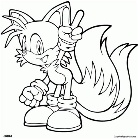 Sonic The Hedgehog Coloring Pages Tails Coloring Home