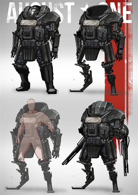 Artstation Plamc Heavy Trooper Su Wang Robot Concept Art Armor Concept Futuristic Armour