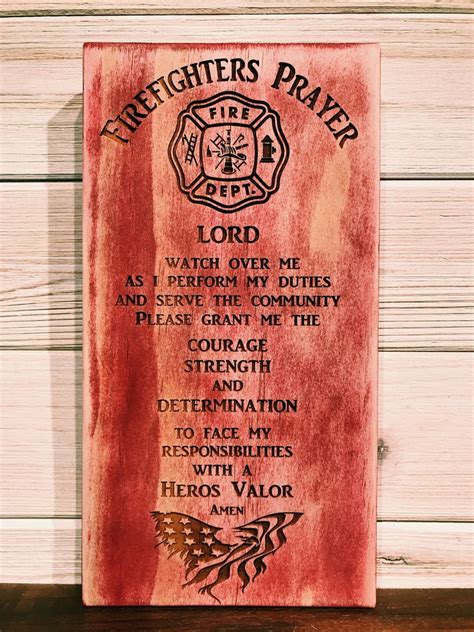 Fireman Prayer Wall Plaque Laser Engraved Personalized Etsy