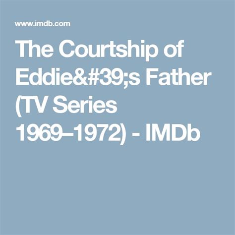 The Courtship Of Eddies Father Tv Series 19691972 Imdb Tv