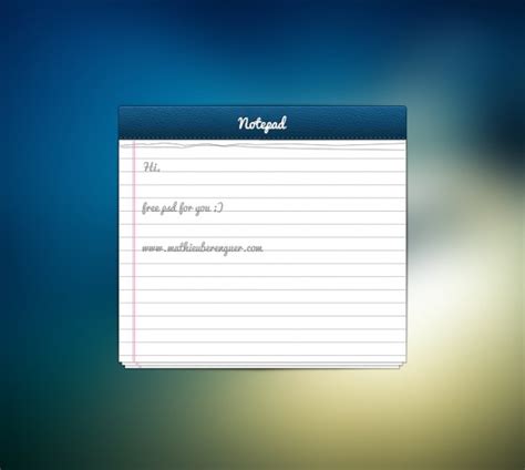 Note Notepad Paper Ui User Interface Free Psd File