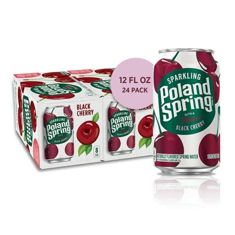Poland Spring Sparkling Water Black Cherry 12 Oz Can 24 Count