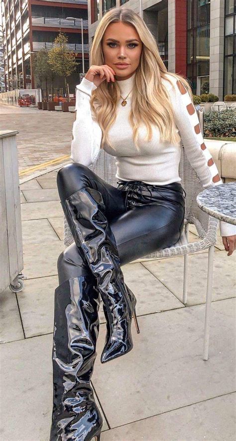 stiefelfan on twitter fashion sexy outfits leather pants women