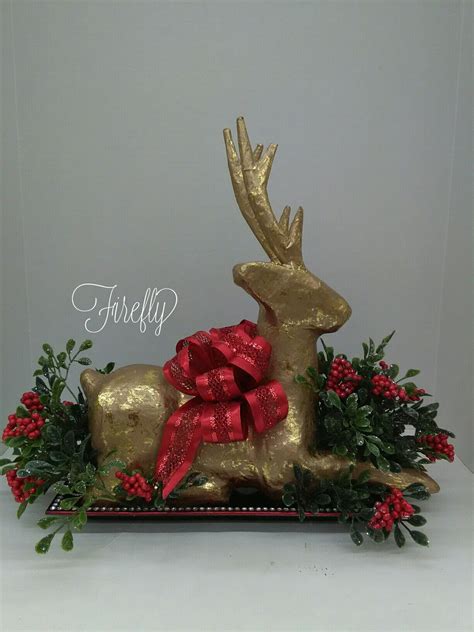 Deer Christmas Centerpiece Christmas Deer Diy Christmas Ts