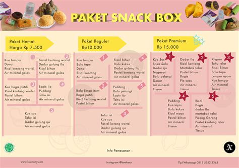 Paket Harga Snack Box Di Jakarta Kuehany