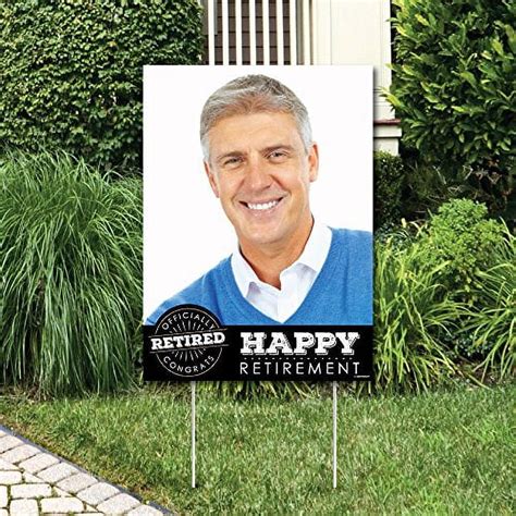 Happy Retirement Photo Yard Sign Retirement Party Decorations