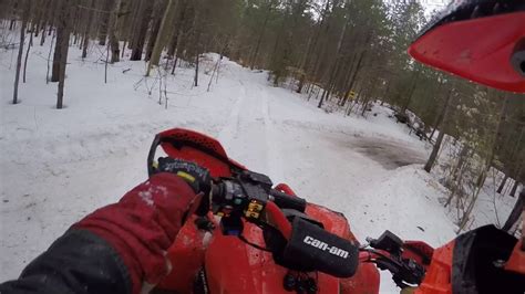 Fast Snow Trail Driving And Deep Snow On 28 Zillas With Can Am