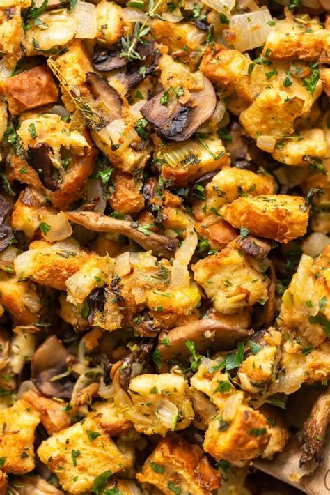 Mushroom Stuffing With Leeks And Herbs Recipe Stuffing Recipes For