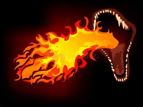 Boca del dragón ilustración del vector Ilustración de anaranjado