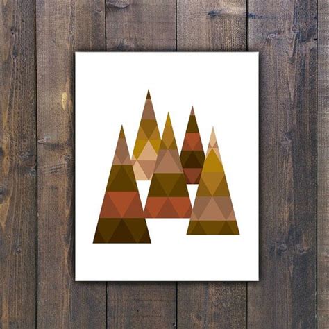 Mountain Print Geometric Mountain By Rt Design House Mountain Print