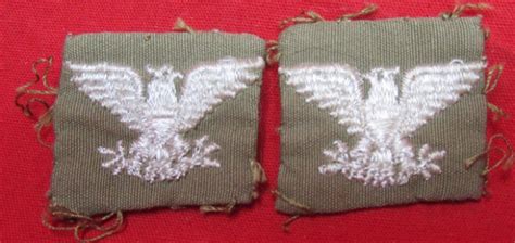 Insignia Cloth Us Us Wwii Embroidered Full Colonel Rank Insignia