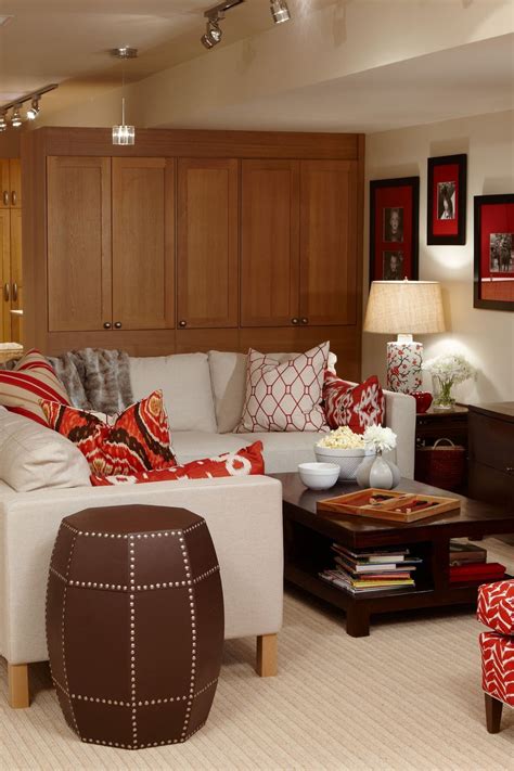 Sarah's talent for mixing textures, patterns and styles is front and centre in our collection of her best ever living rooms. Basement Beauty | Family room decorating, Sarah richardson ...