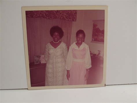 1970s Vintage Found Photograph Color Original Art Photo Black Women In Dresses For Sale