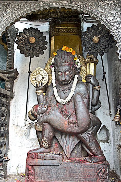 sculpture in hanuman dhoka palace in kathmandu durbar square nepal photograph by ruth hager