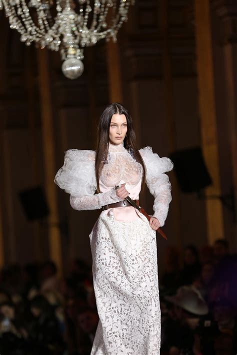 Bella Hadid Naked Tits At Vivienne Westwood Ready To Wear Fall Winter 2070 Hot Sex Picture