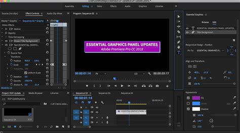5 New Updates To Adobe Premiere Pros Essential Graphics Panel