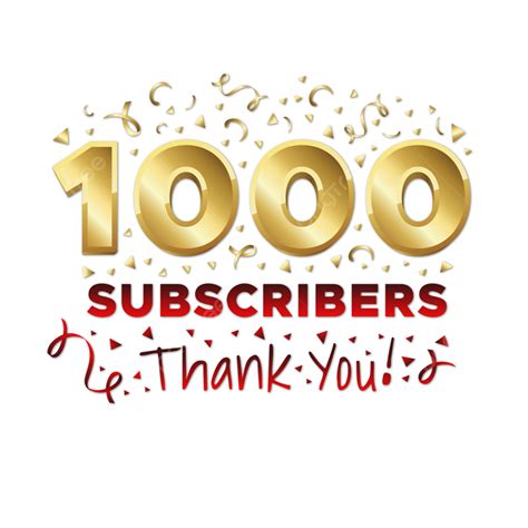 1000 Subscribers Vector Hd Png Images Thankyou 1000 1k Subscribers Png