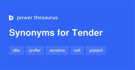 Tender Synonyms 3 850 Words And Phrases For Tender