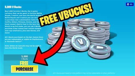 How To Redeem 5 000 V Bucks For Free In Fortnite Vbucks Glitch Youtube