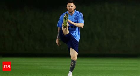 fifa world cup 2022 lionel messi does light training away from argentina team football news