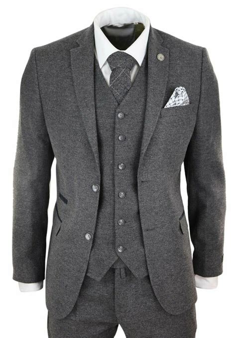 2020 Formal Occasion Dress Mens Suits Wool Tweed Peaky Blinders Suit
