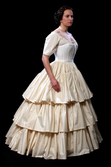 3 Ruffle Petticoat — Period Corsets Historical Dresses Petticoat