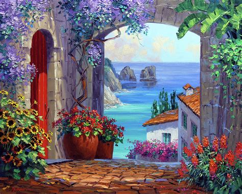 Colors Of Capri Painting By Mikki Senkarik Pixels
