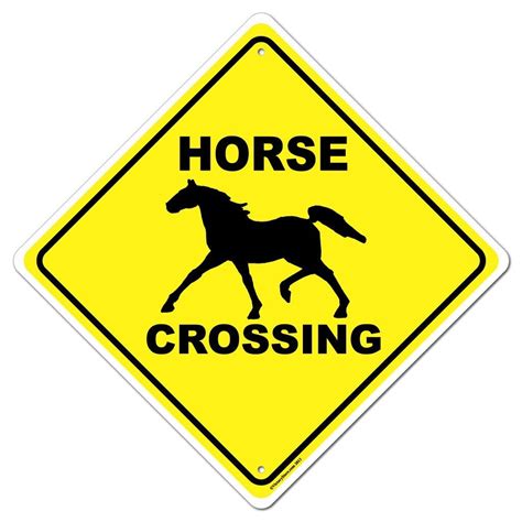 Horse Crossing Aluminum Sign Or Sticker Animal Crossing Signs