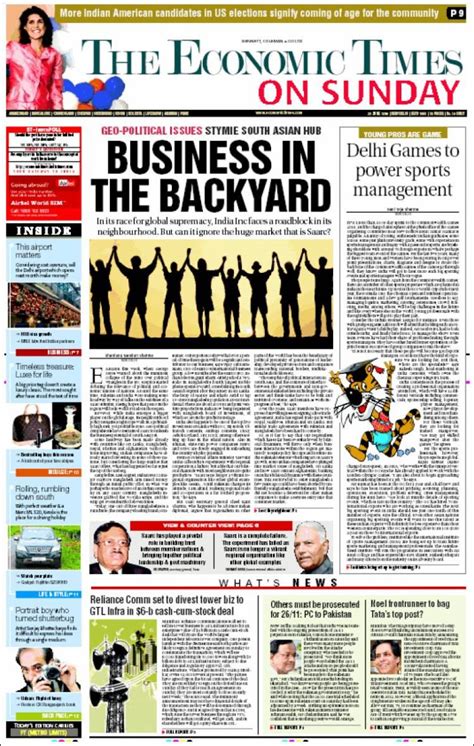 Newspaper The Economic Times India Newspapers In India Sundays
