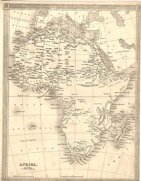 Antique Map Africa 1860 • Antiche Curiosità