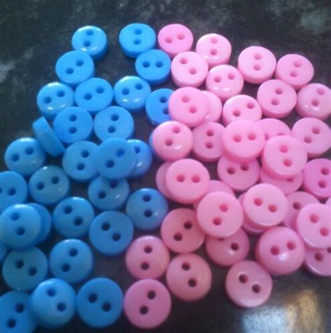 Tiny 6mm Resin Dolls Buttons Blue Or Pink 25 50 Or 100 Pig Noses