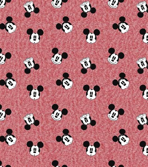 Disney Mickey Mouse Faces Knit Fabric Stretchy Fabric Etsy