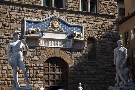 Palazzo Vecchio David Statue Of David In Front Of The Palazzo Vecchio