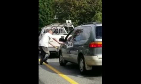 Road Rage Man Spits On Driver And Hits Car With Hammer In Vancouver