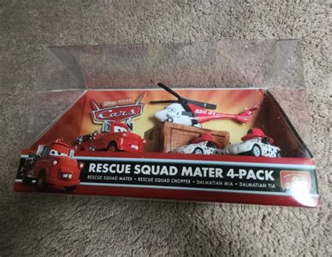 Disney Pixar Cars Toon Rescue Squad Mater 4 Pack Diecast Vehicles New