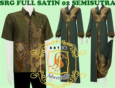 Batik Fahrezi Sarimbit Batik Gamis Full Satin 02 Velvet Semi Sutra