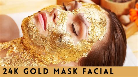 24k Gold Mask Facial Pure Gold Luxury Therapy Gold Mask Facial