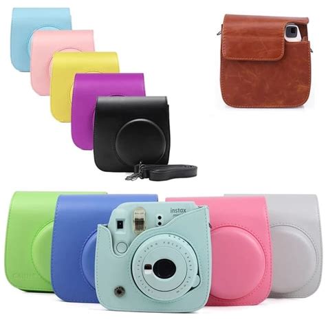 Bolsa Capa Case Para Câmera Polaroid Instax Mini 8 E 9 Com Alça De