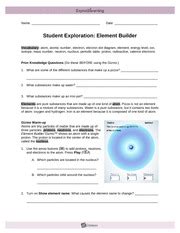 We come up with the money for gizmo cell division answer key and numerous ebook collections from fictions to scientific research in any way. ElementBuilderSE - Name Date Student Exploration Element ...