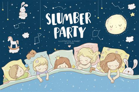 Slumber Party Illustration Animal Illustrations ~ Creative Market
