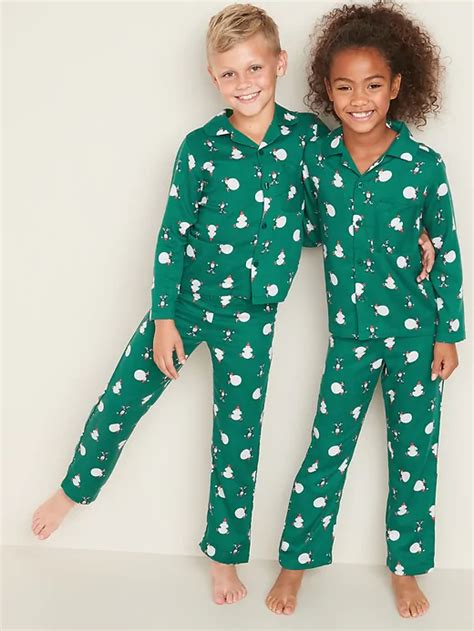 Printed Flannel Pajama Set For Kids Old Navy Flannel Pajama Sets