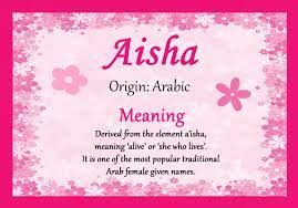 Aisha Name Meaning In Arabic Sitausi