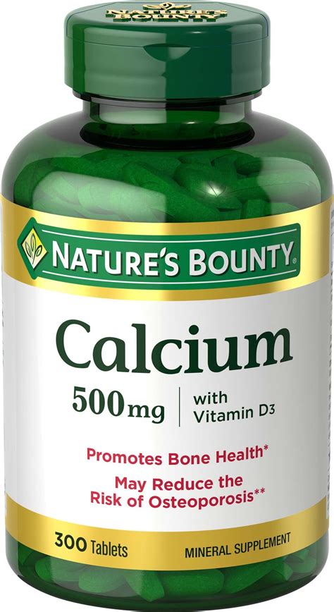 Calcium And Vitamin D3 By Natures Bounty Immnue Support And Bone Health