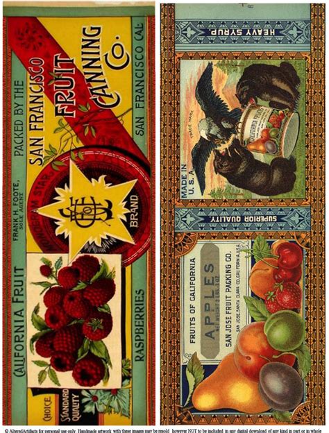 Vintage Food Labels Printable Digital Collage Instant Etsy In 2020