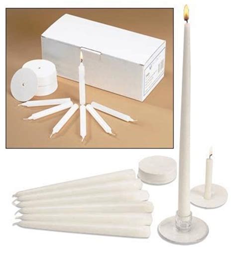 Church Vigil Unscented White Devotional Candle With Drip Protector 12