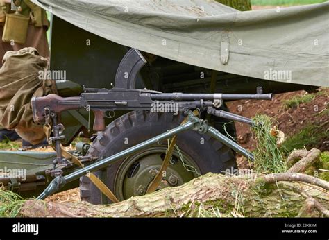 Ww2 Bren Gun A British Army Light Machine Gun Used From The 1930s To