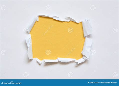Hole In Paper Stock Photo Image Of Abstract Element 24824338