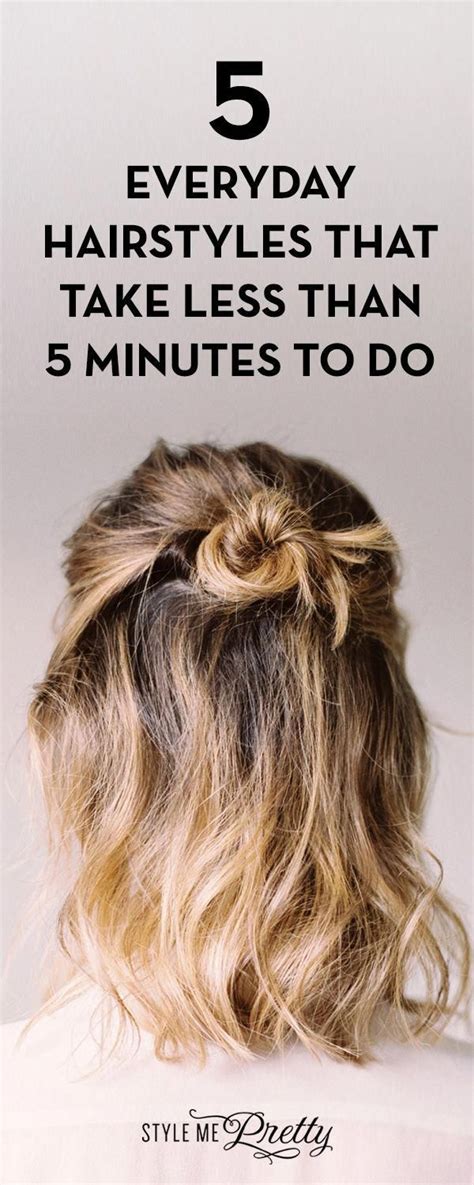 5 Everyday Hairstyles That Take Less Than 5 Minutes To Do Diy