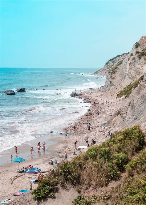 Block Island Rhode Island Photo Beach Print Sea Cliffs Etsy Block