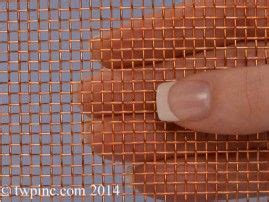 Our bronze or copper screening is made of 90% copper and 10% zinc to provide strength and durability. 8 Mesh Copper .028" Wire Diameter 36" Wide Screen 22 Gauge ...